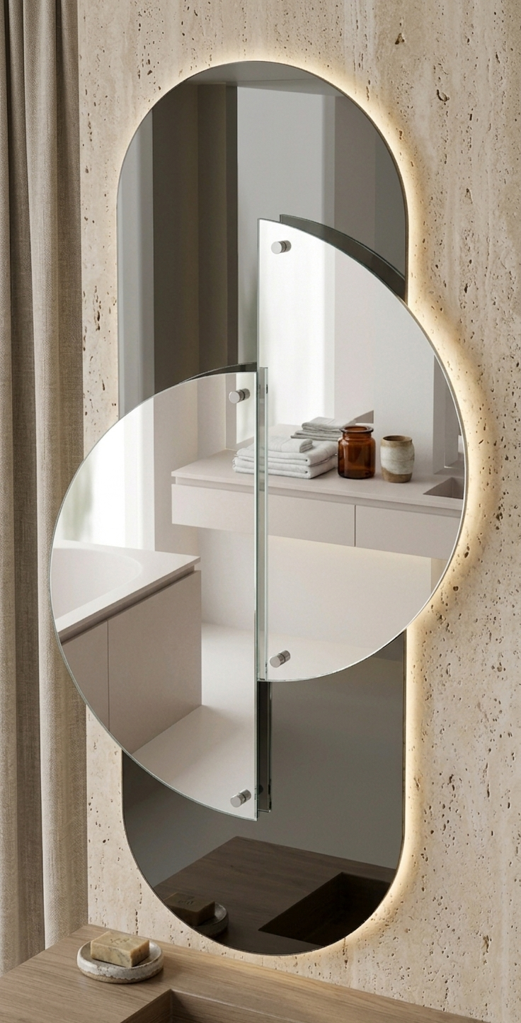 Miroir moderne avec led